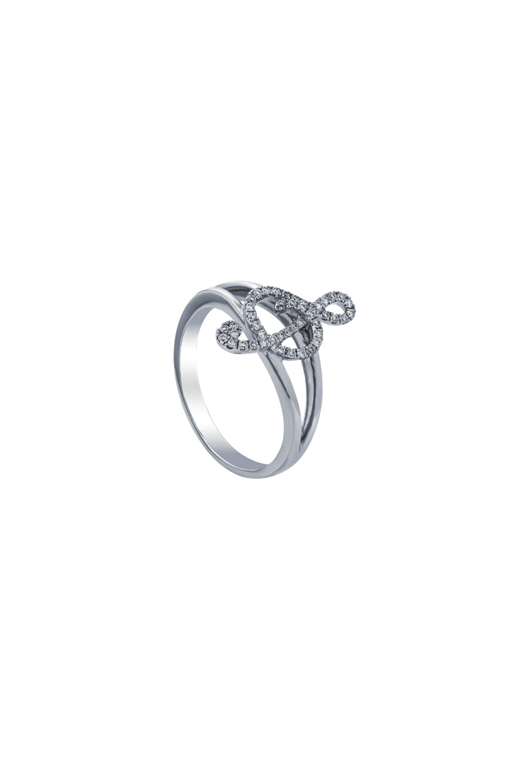 TOMEI Diamond Ring, White Gold 375