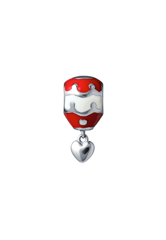 TOMEI Hot Air Balloon Charm, White Gold 585