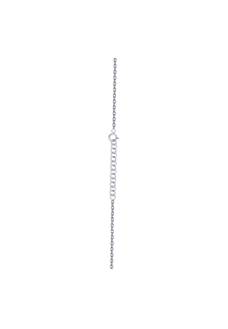 TOMEI Minimalist Diamond Necklace, White Gold 375