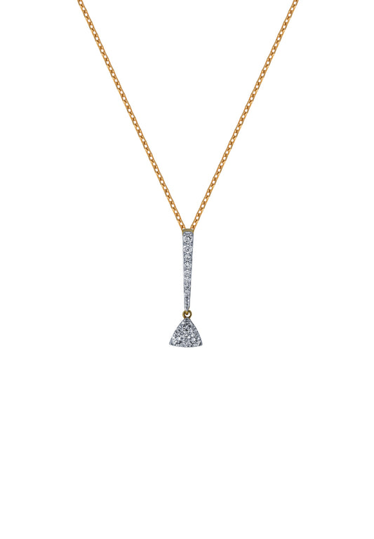 TOMEI Diamond Pendant Set, Yellow Gold 375+585