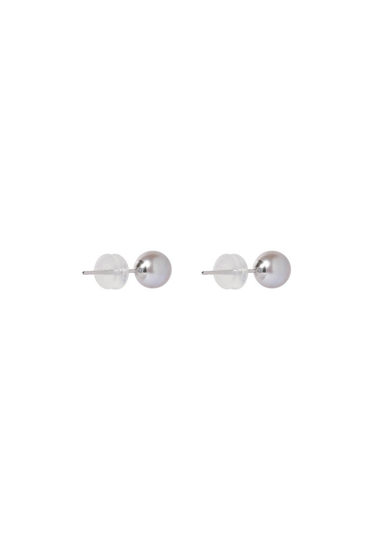 TOMEI Akoya Pearl 5mm Earrings,White Gold 750