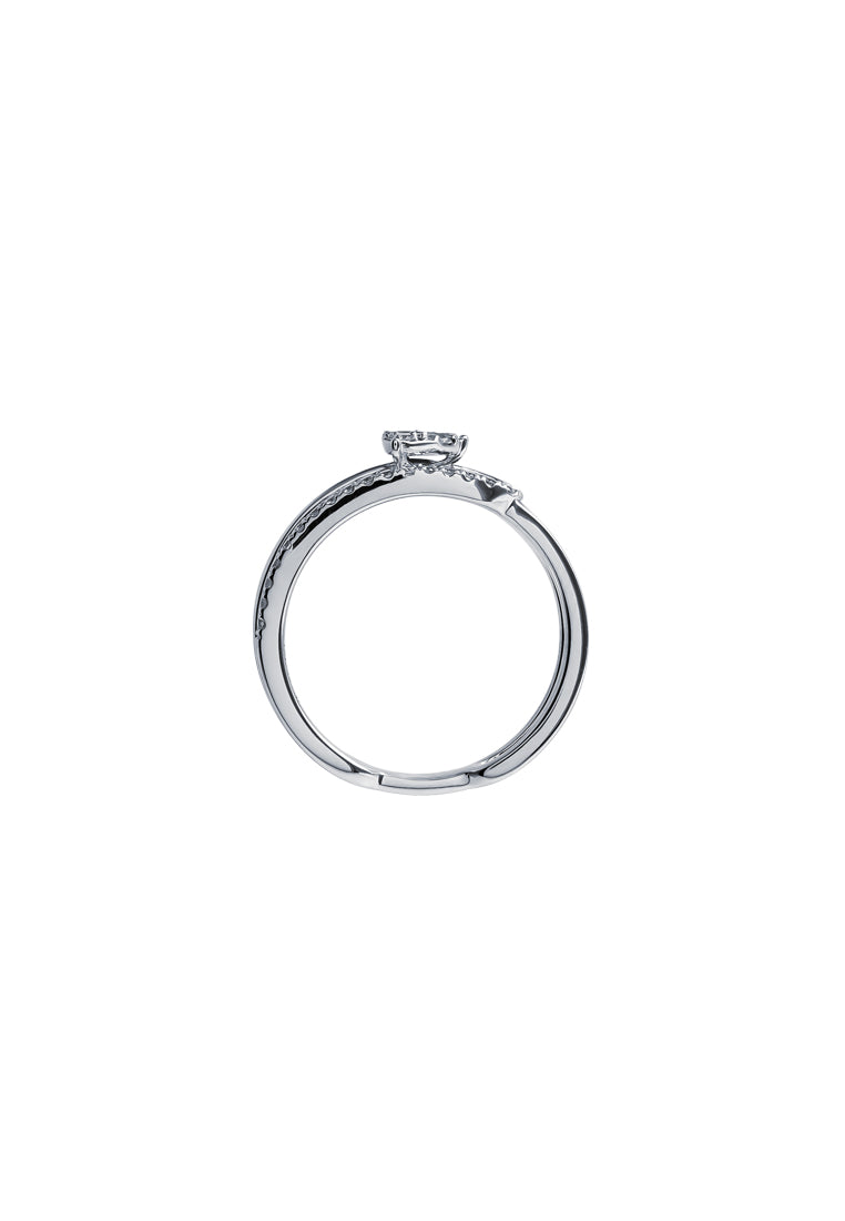 TOMEI Loving U Diamond Ring, White Gold 585