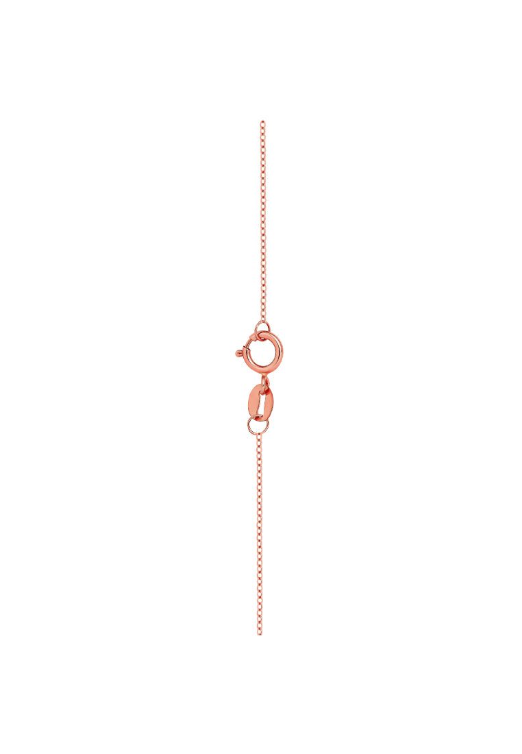 TOMEI Princess Crown Diamond Necklace, Rose Gold 750