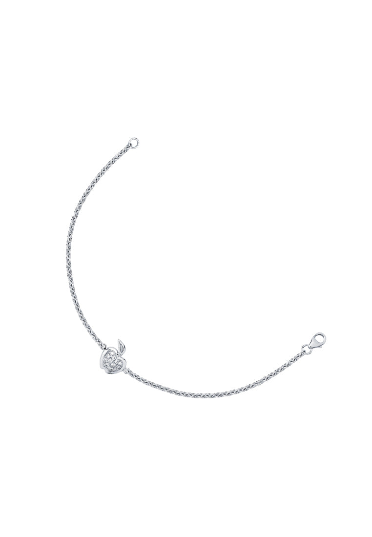 TOMEI Twinkling Apple Diamond Bracelet, White Gold 750