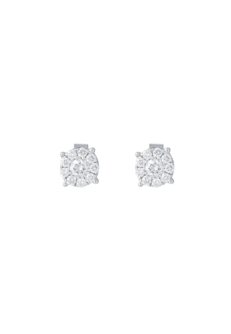 TOMEI Earrings, Diamond White Gold 750