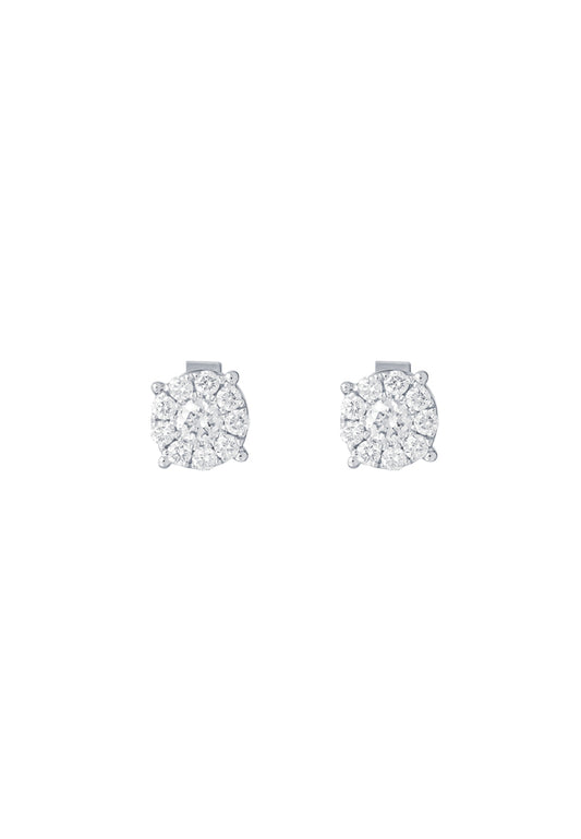 TOMEI Earrings, Diamond White Gold 750