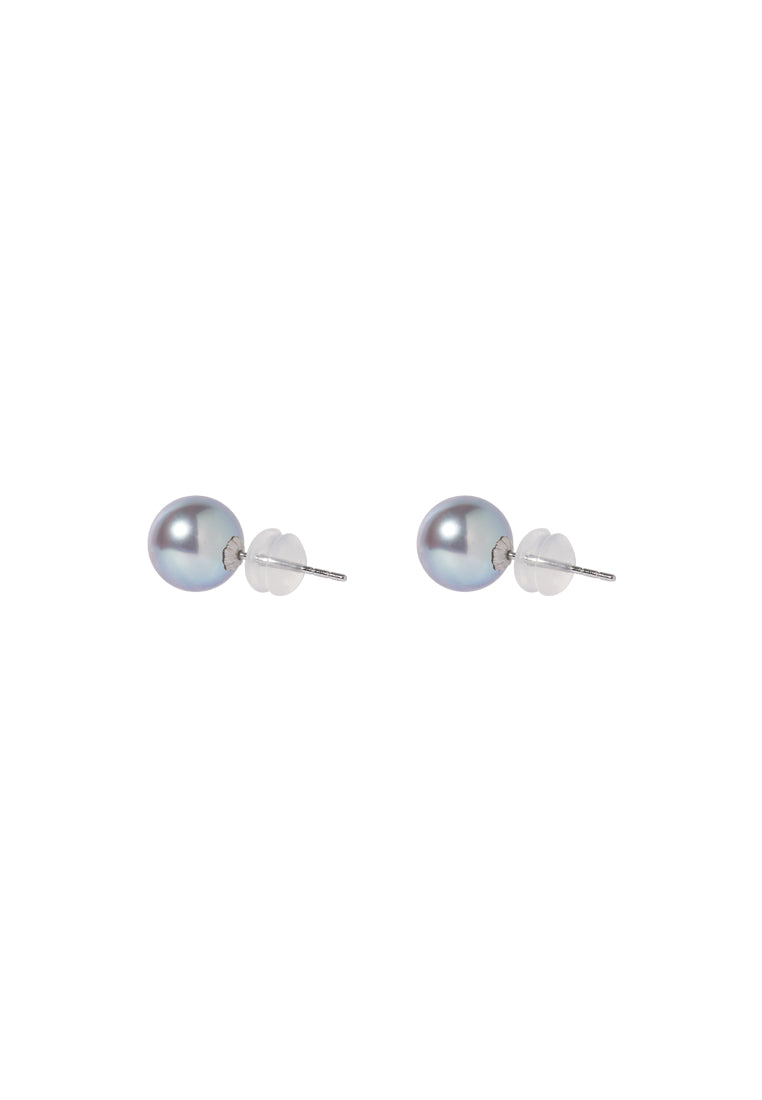 TOMEI Akoya Pearl 7mm Earrings,White Gold 750