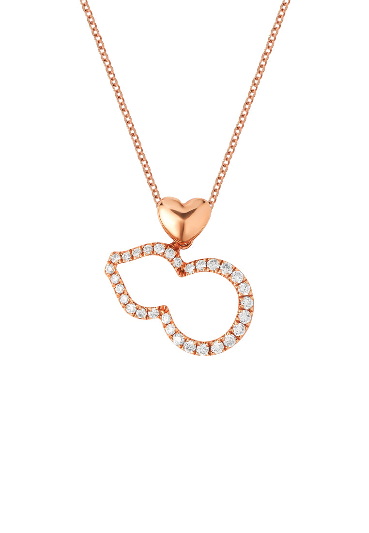 TOMEI Rouge Collection, Lovely Hulu Necklace Rose Gold 750