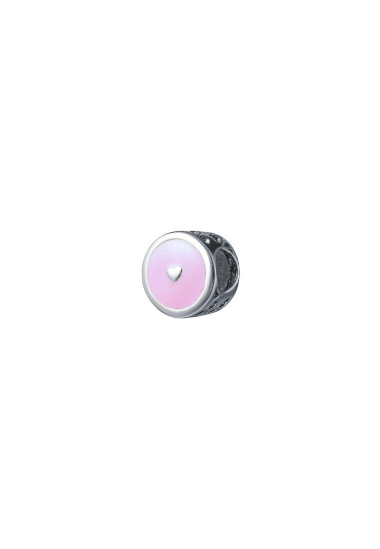 TOMEI Pinkish Love Charm, White Gold 585