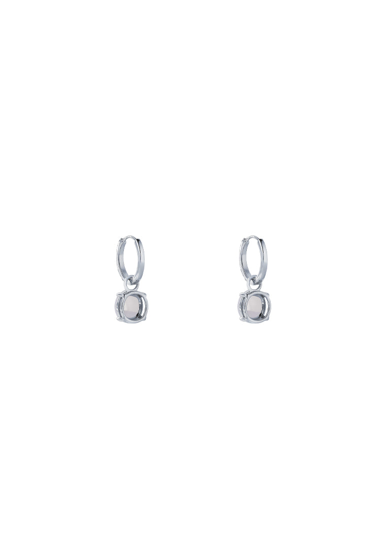 TOMEI Jade Earrings, White Gold 750