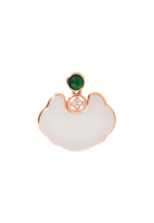 TOMEI Nephrite Collection Pendant, Rose Gold 750