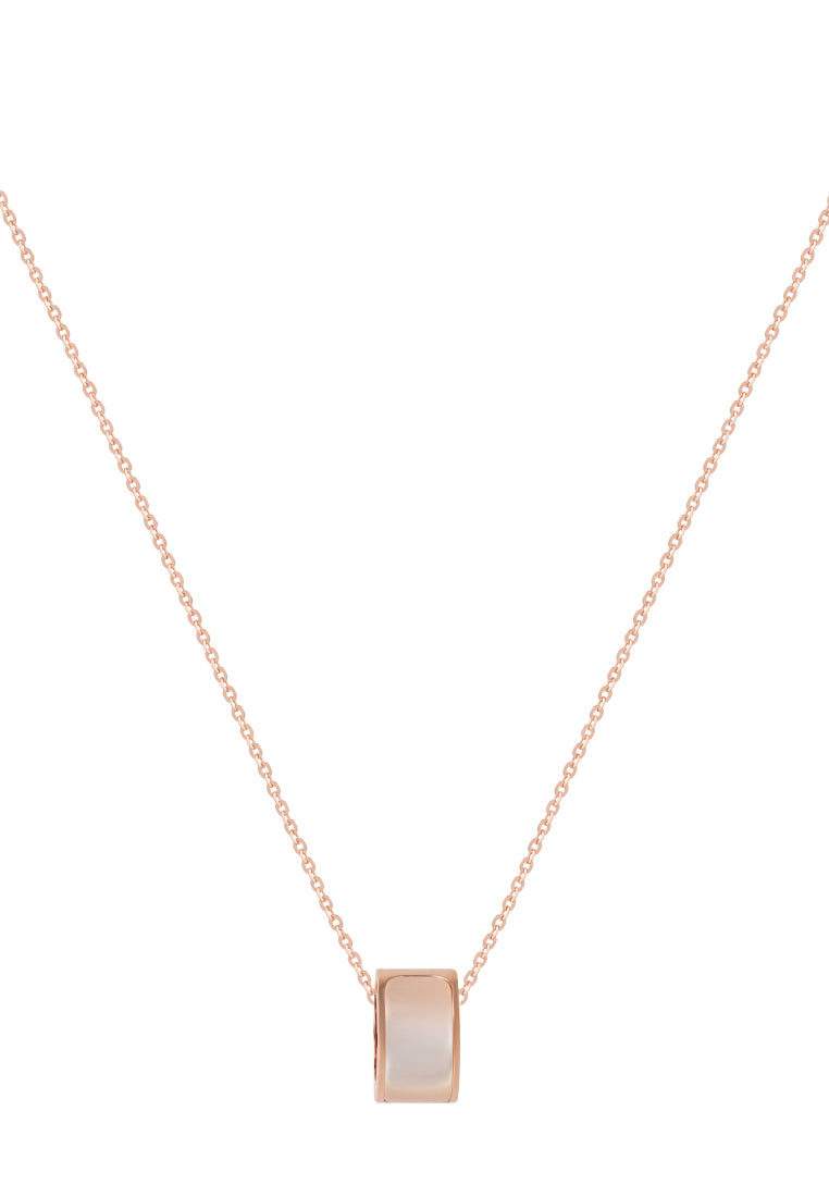 TOMEI Rouge Collection, Nacre Lu Lu Tong Necklace, Rose Gold 750