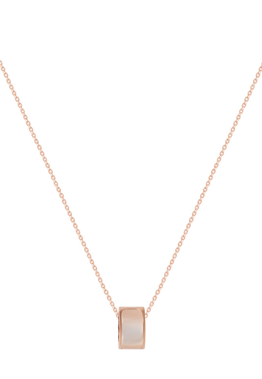 TOMEI Rouge Collection, Nacre Lu Lu Tong Necklace, Rose Gold 750