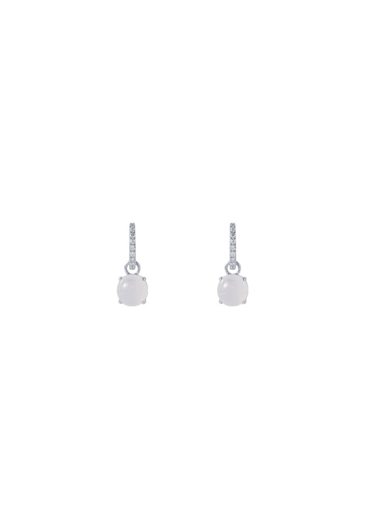 TOMEI Jade Earrings, White Gold 750