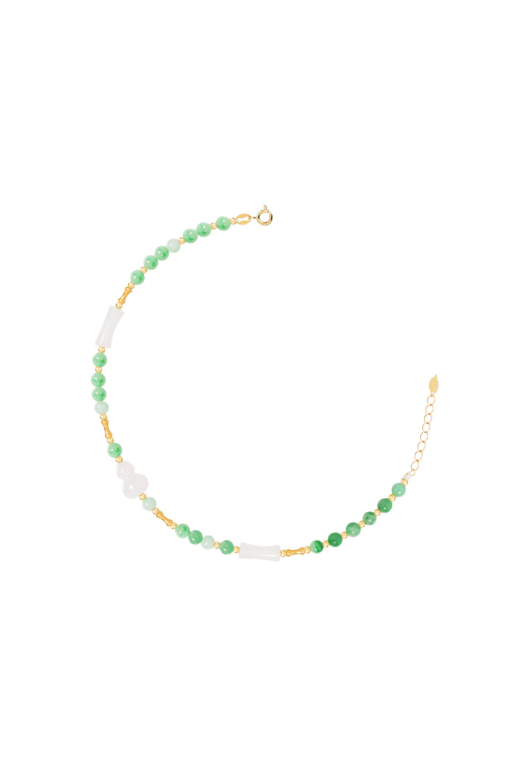TOMEI Jade & Nephrite Bracelet, Yellow Gold 750