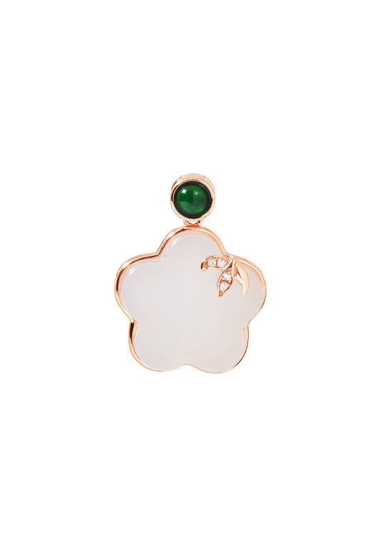TOMEI Nephrite Collection Pendant, Rose Gold 750