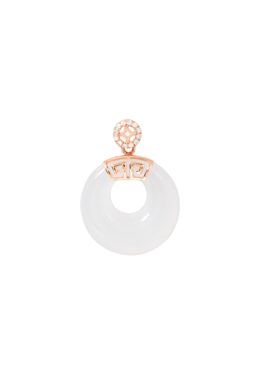 TOMEI Nephrite Collection Pendant, Rose Gold 750