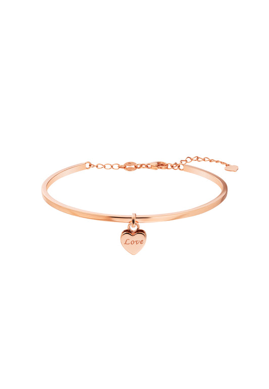 TOMEI Rouge Collection, Love Charm Bangle, Rose Gold 750