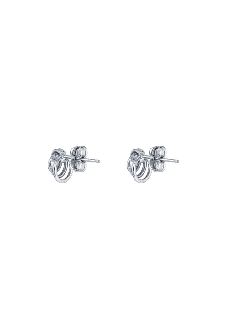 TOMEI Earrings Of Circularity, White Gold 750