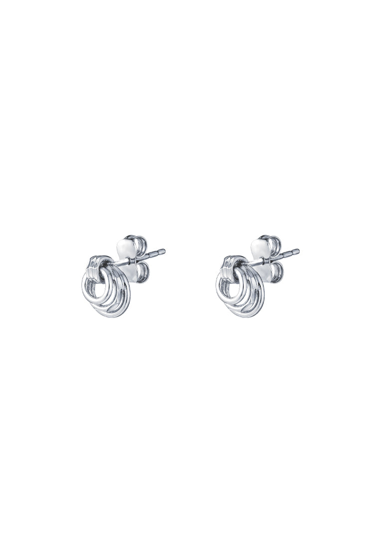 TOMEI Earrings Of Circularity, White Gold 750