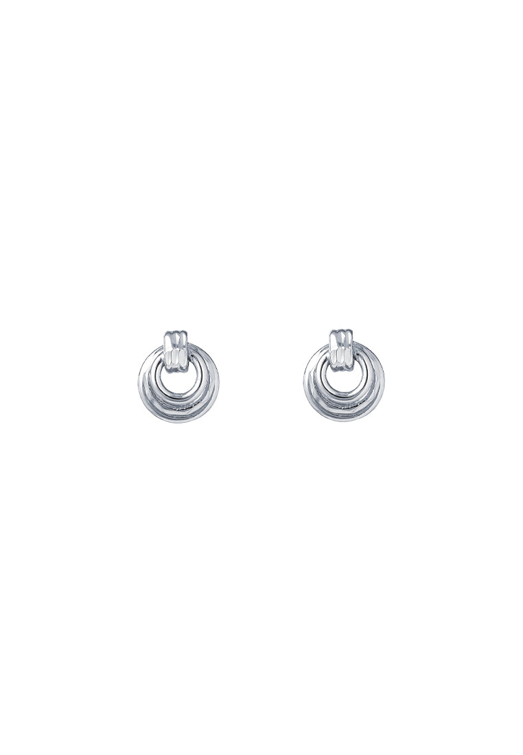 TOMEI Earrings Of Circularity, White Gold 750