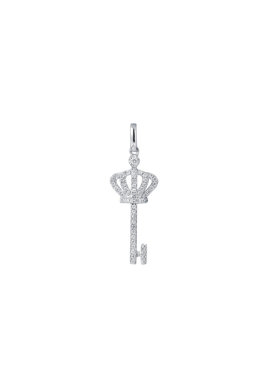 TOMEI Key Pendant, Diamond White Gold 750