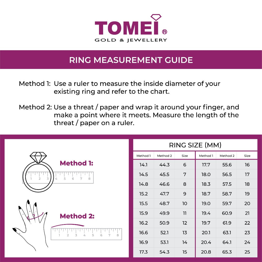 TOMEI Dual-Tone Oxagon Ring, Yellow Gold 916