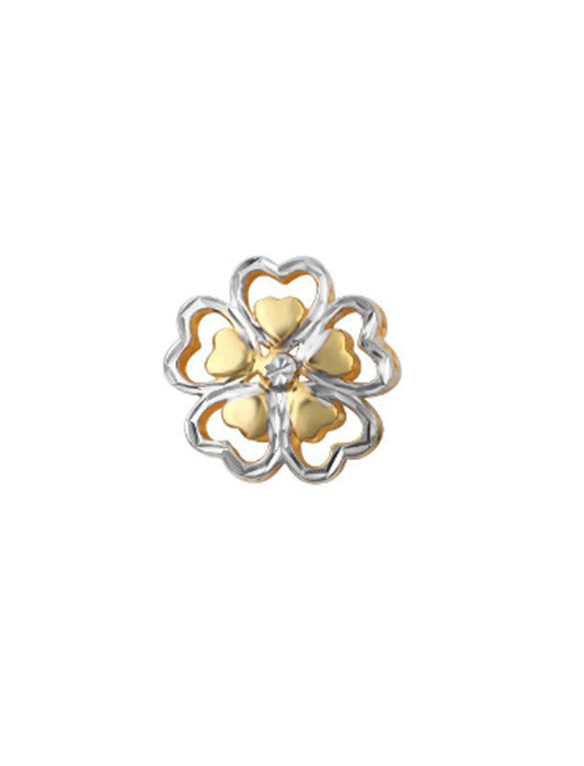 TOMEI Double Lucky Clover Charm, Yellow Gold 916