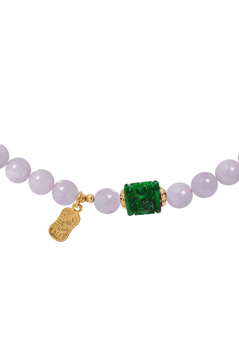 TOMEI Purple Jade Bracelet, Yellow Gold 750