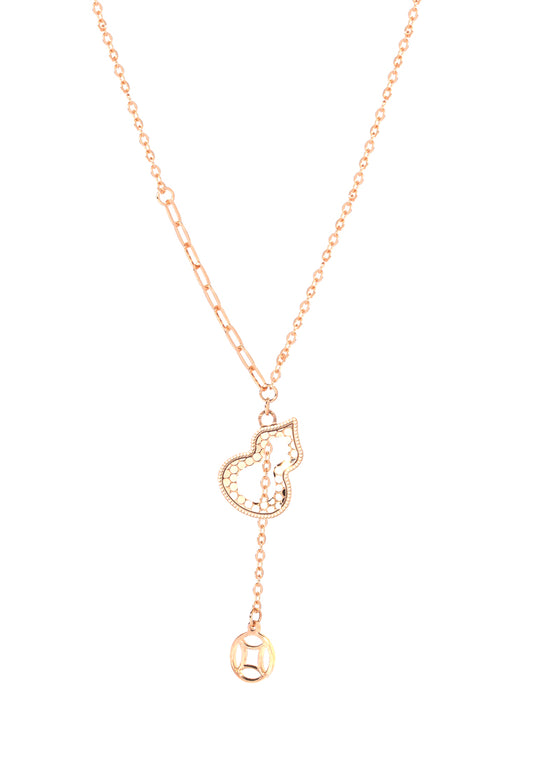 TOMEI Rouge Collection Well-Bring Necklace, Rose Gold 750
