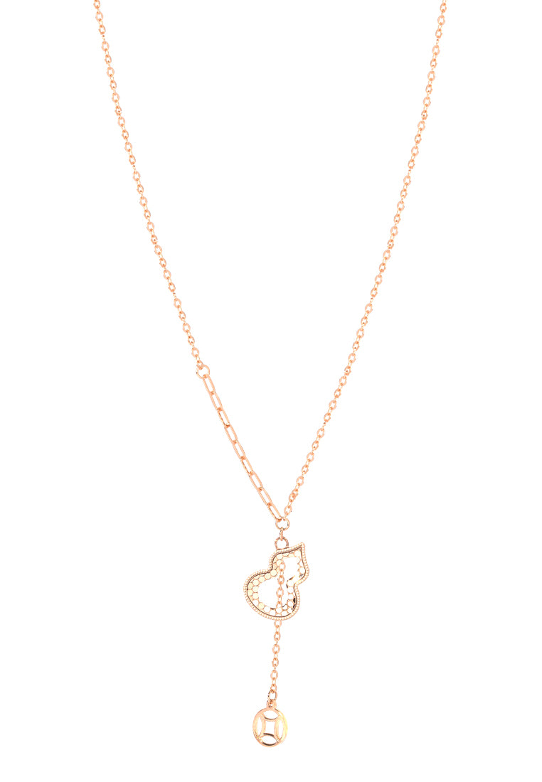 TOMEI Rouge Collection Well-Bring Necklace, Rose Gold 750