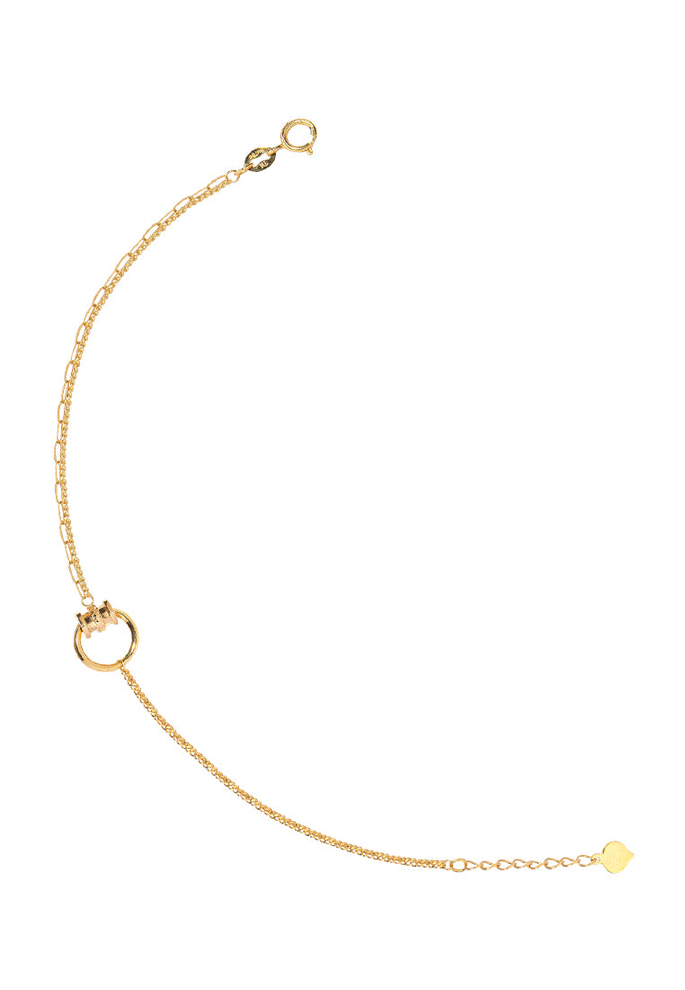 TOMEI Five Blessings Well-Being Bracelet, Yellow Gold 750