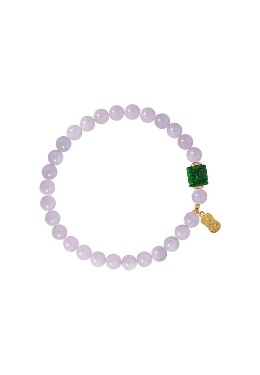 TOMEI Purple Jade Bracelet, Yellow Gold 750