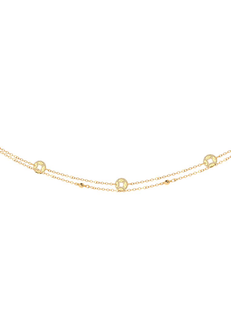 TOMEI Five Blessings Abundance Bracelet, Yellow Gold 750