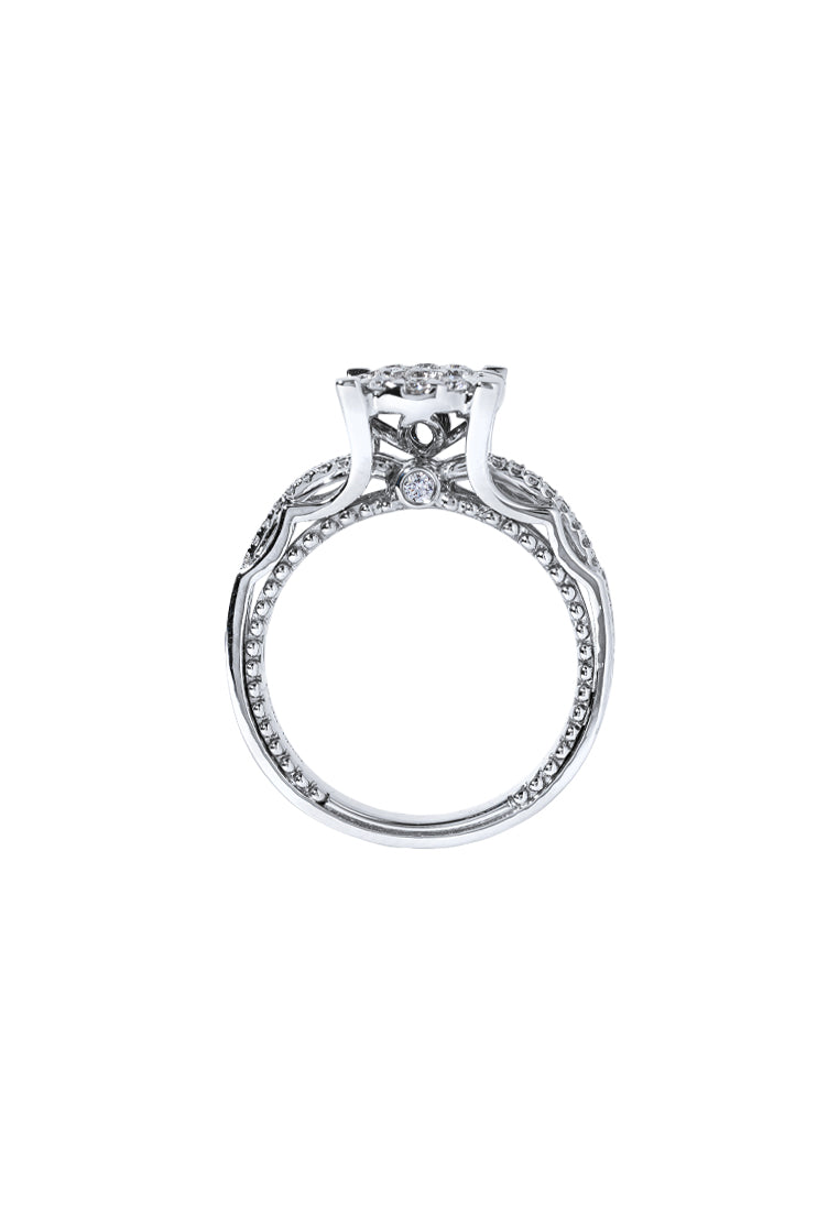 TOMEI Diamond Ring, White Gold 750