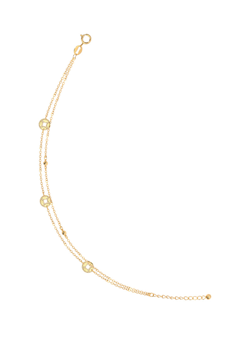TOMEI Five Blessings Abundance Bracelet, Yellow Gold 750