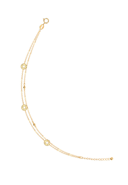 TOMEI Five Blessings Abundance Bracelet, Yellow Gold 750
