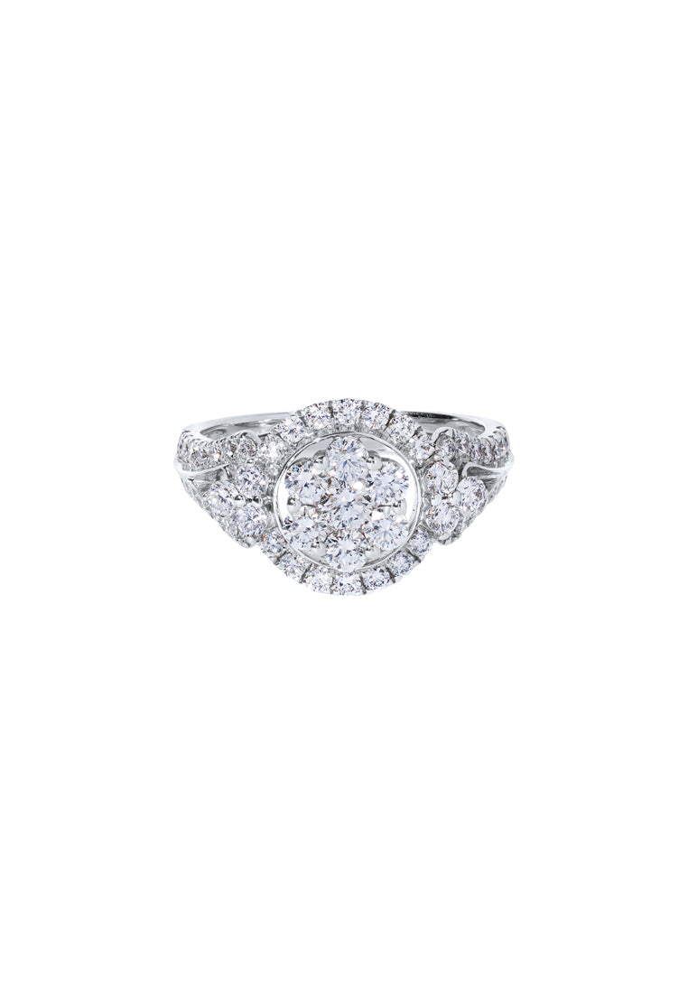 TOMEI Diamond Ring, White Gold 750