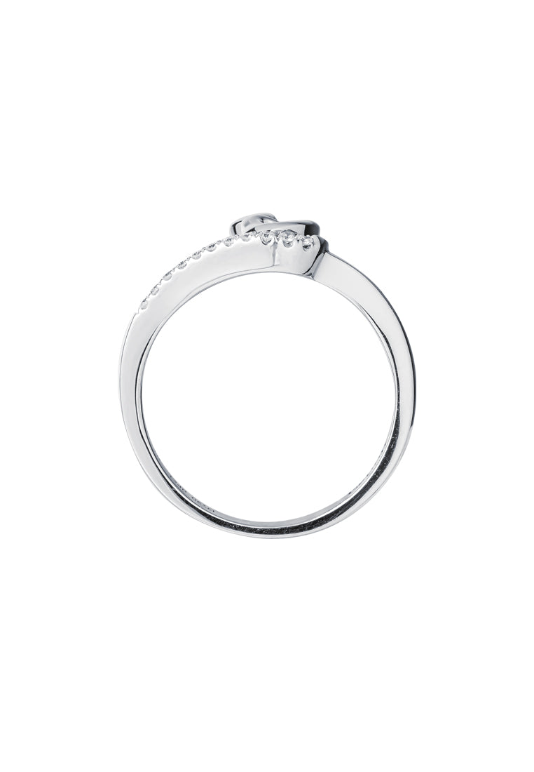 TOMEI Sweet Heart Diamond Ring, White Gold 375