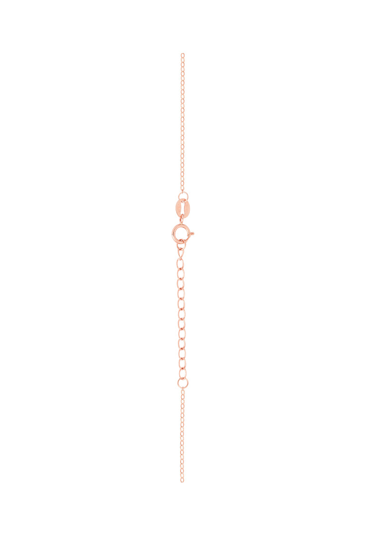 TOMEI Rouge Collection Rabbit In Love Necklace, Rose Gold 750