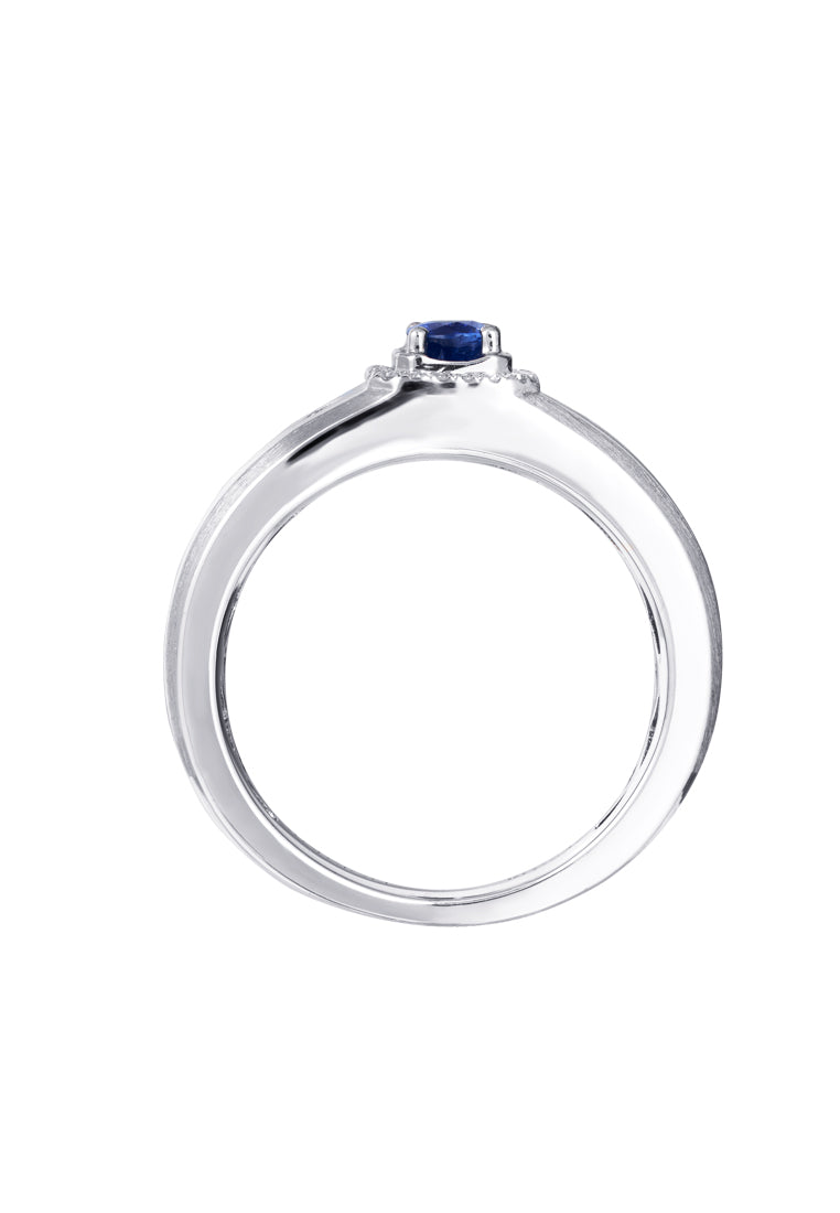 TOMEI Homme Series, Sapphire Silver Ring For Men