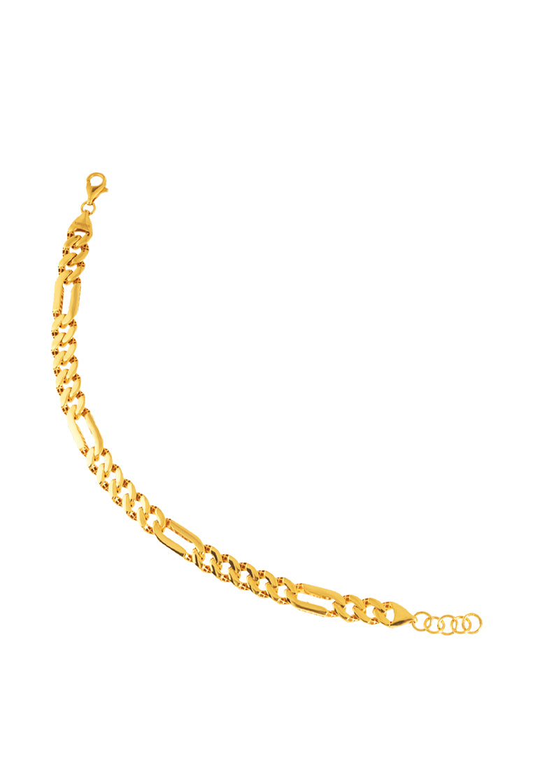 TOMEI Lusso Italia Figaro Chain Bracelet, Yellow Gold 916
