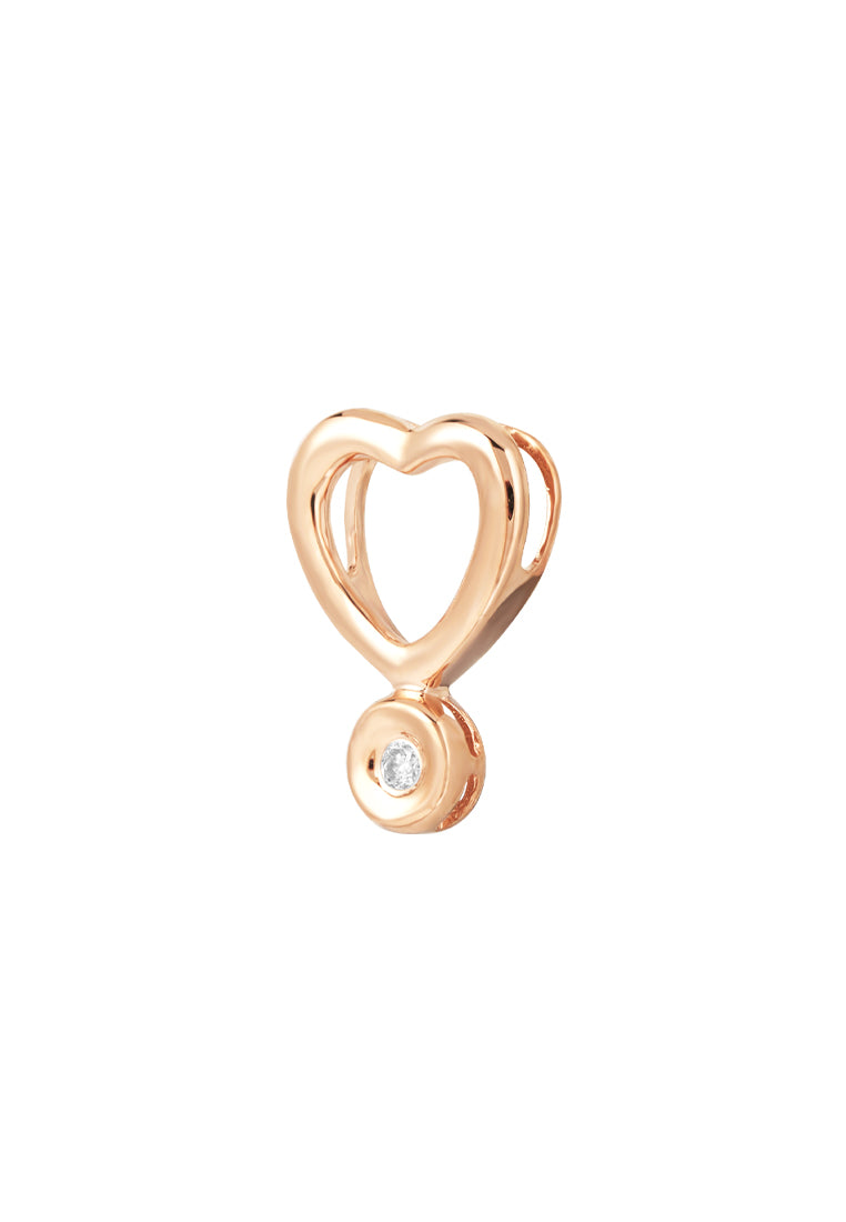 TOMEI [Online Exclusive] Minimalist Love Pendant, Rose Gold 375
