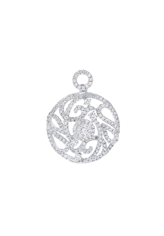 TOMEI Diamond Pendant, White Gold 750