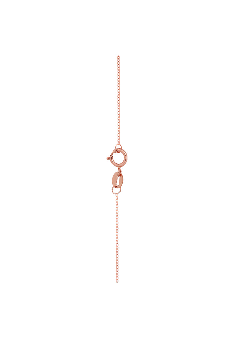TOMEI Rouge Collection Four Leaves Clover Necklace, Rose Gold 750
