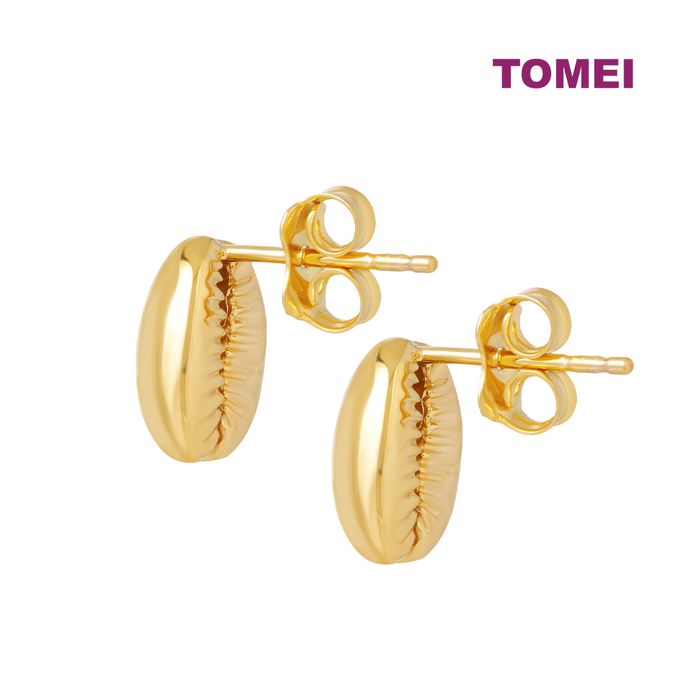 TOMEI Lusso Italia Coffee Bean Earrings, Yellow Gold 916