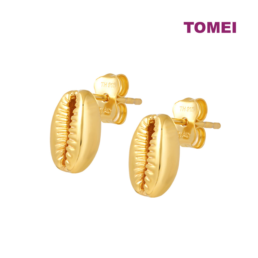 TOMEI Lusso Italia Coffee Bean Earrings, Yellow Gold 916