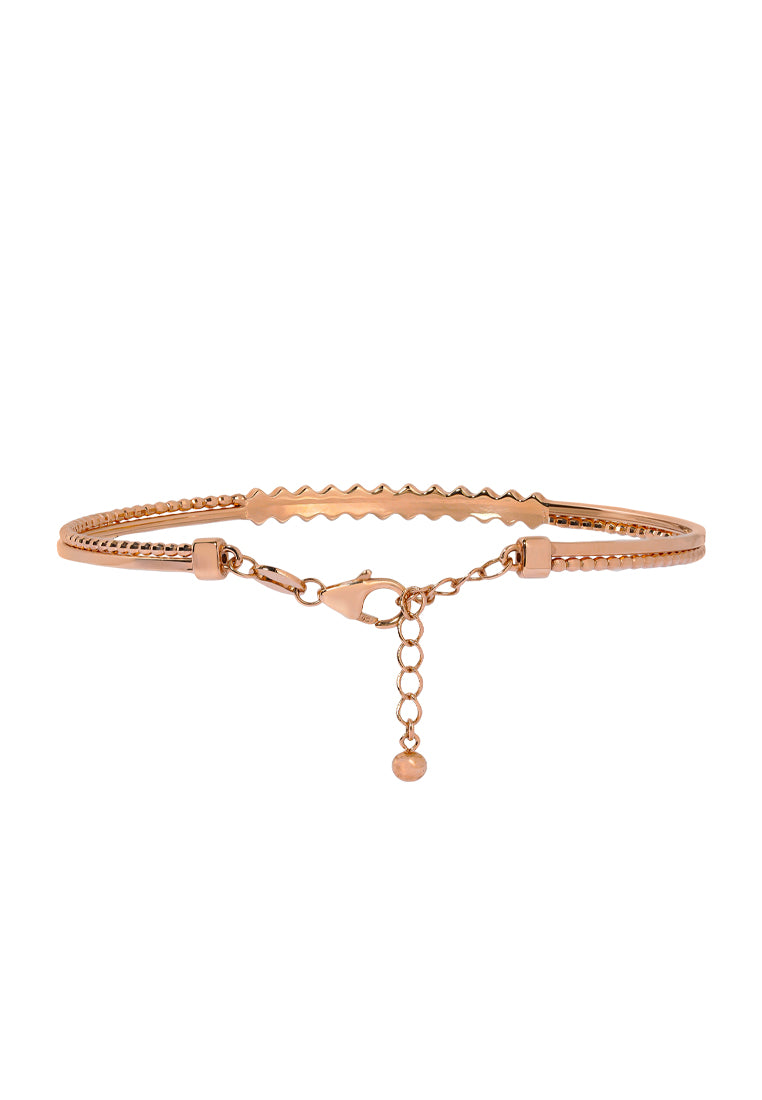 TOMEI Gilded Harmony Bangle, Rose Gold 750