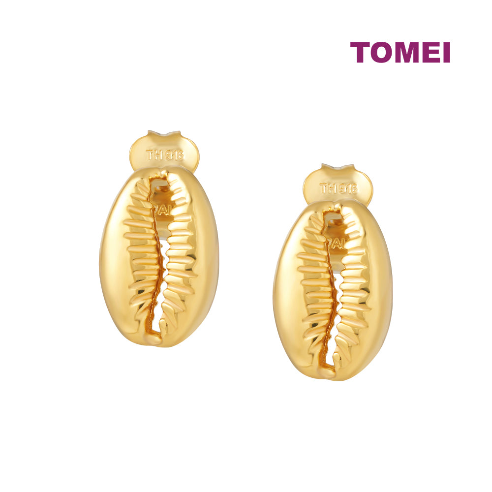 TOMEI Lusso Italia Coffee Bean Earrings, Yellow Gold 916