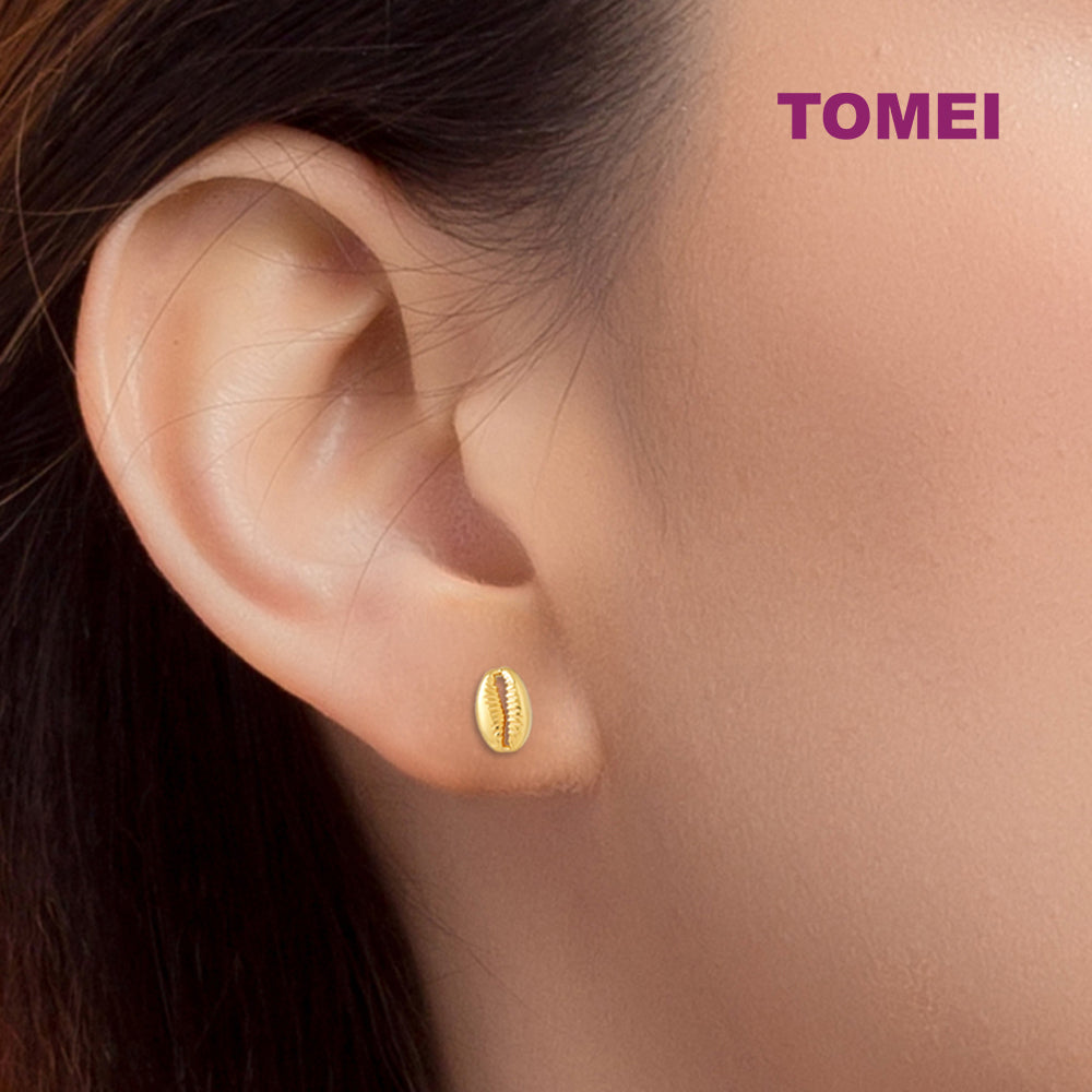 TOMEI Lusso Italia Coffee Bean Earrings, Yellow Gold 916